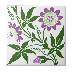 2 av 2 Sherwin Cotton Passion Flower Antique Repro Kakelplatta
