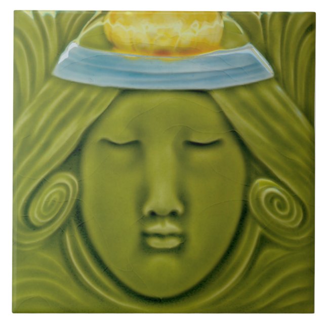 #2 av 3 Repro German Art nouveau Jugendstill Kakelplatta (Framsidan)