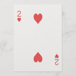 2 av Hearts spelkort Las Vegas Bröllop Inbjudningar
