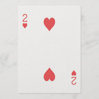 2 av Hearts spelkort Las Vegas Bröllop Inbjudningar