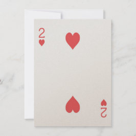 2 av Hearts spelkort Las Vegas Gamer Bröllop Inbjudningar