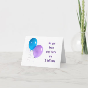 **2 ballonger** FÖR EN SPECIELL **2-ÅRING** KORT