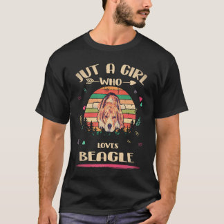 2 Bara en tjej som älskar Beagle T Shirt