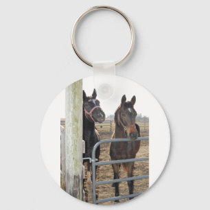 2 Barn Horses Nyckelring