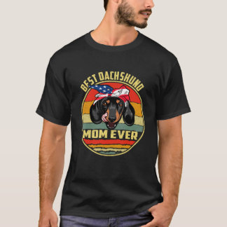 2 Bästa Dachshund Mamma Någonsin Vintage T Shirt