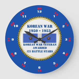 2 BATTFORDON KOREAN KRIG VETERAN STOR KLOCKA