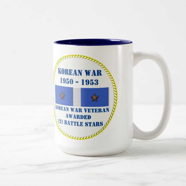 2 BATTFORDON KOREAN KRIG VETERAN Två-Tonad MUGG (Höger)