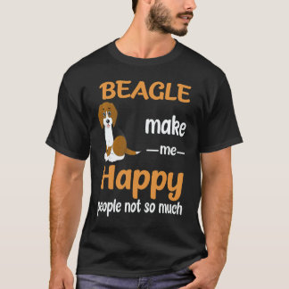 2 Beagle Gör Mig Glad Människor Inte Så Mycket Bea T Shirt