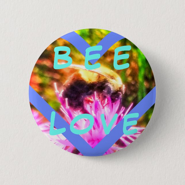 2 BEE KÄRLEK MED PIN KNAPP (Framsida)