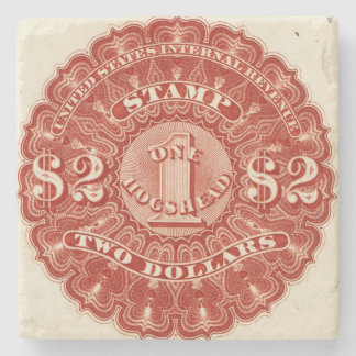 $2 Beer Revenue Frimärke Stenunderlägg