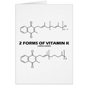 2 bildar av vitamin K (kemiska molekylar) Hälsningskort