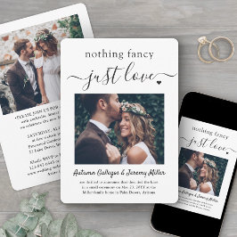 2 Bilder Inget Tjafs Bara Kärlek Bröllop Elopement Inbjudningar