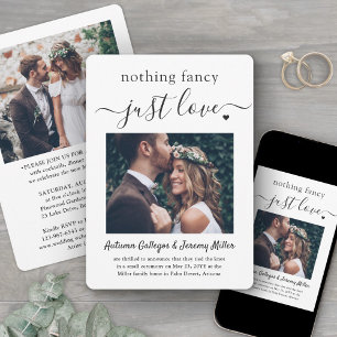 2 Bilder Inget Tjafs Bara Kärlek Bröllop Elopement Inbjudningar