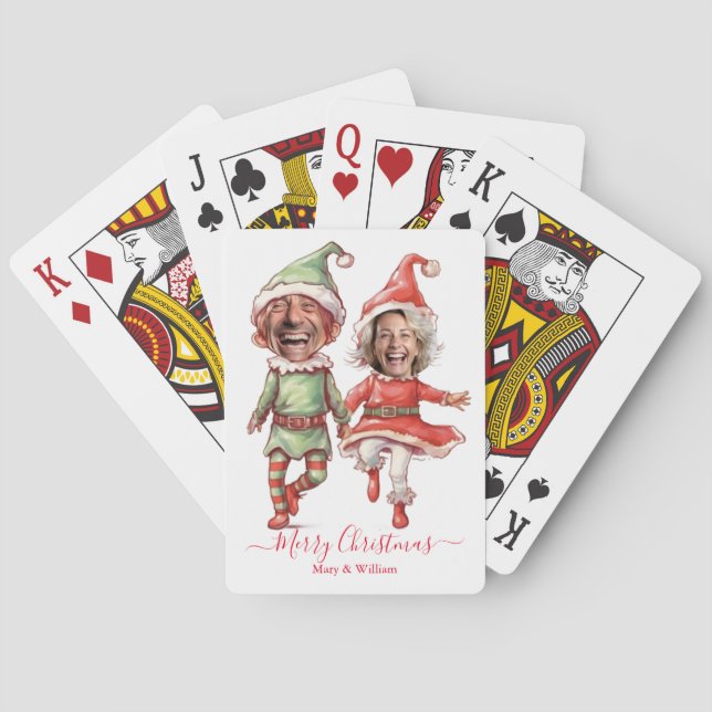 2 bilder jul tomtar  casinokort (Baksidan)
