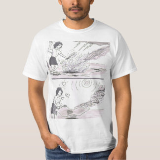 2 Bilder: KVINNOR Skapar Woman Fanning Flames Wors T Shirt