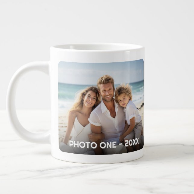 2 Bilder - Trendig Minimal Design med År Jumbo Mugg (Vänster)