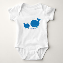 2 Blå Valar Baby Anpassad Custom Endräkt Tröja