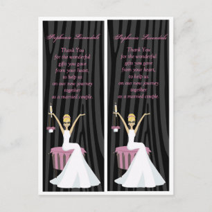 2 Bok Marks Bride Zebra tryck Vykort