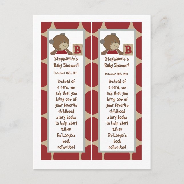 2 Bok Marks Cocalos Buttons Inbjudan Vykort (Framsida)