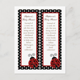 2 Bok Marks Red Ladybug Inbjudan Vykort