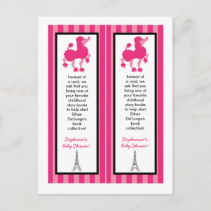 2 Bok Marks Rosa Pudel Paris Eiffel Torn Inbjudan Vykort