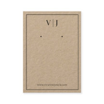 2 Bokstäver Monogram Smycken Örhängen Visningskort