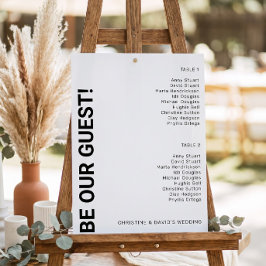 2 bord Enkel Vit Bröllops sittplatskarta Poster