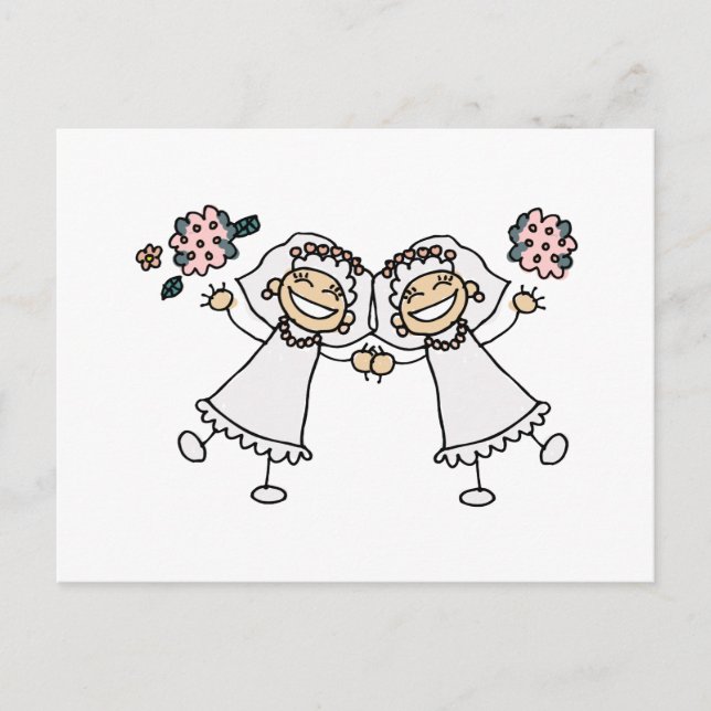 2 Brides Meddelande Vykort (Framsida)