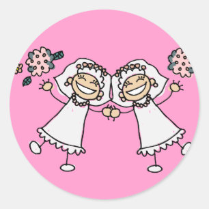 2 Brides Runt Klistermärke