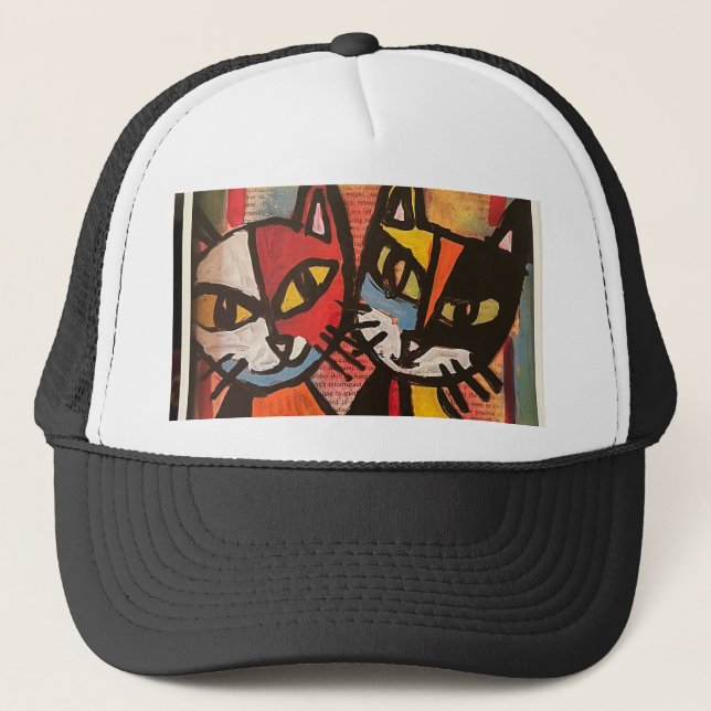 2 Cats Trucker Hat Keps (Framsida)