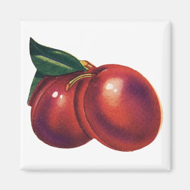 2 Cherries Magnet (Anpassade) (Framsidan)