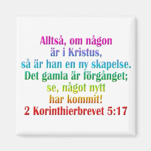 2 Corinthians5:17svensk Magnet