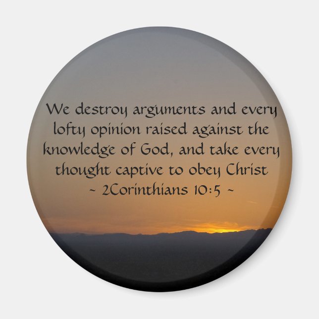 2 Corinthians 10:5 Magnet (Framsidan)