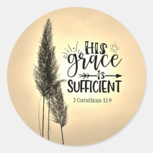 2 Corinthians 12:9 Hans Grace är tillräcklig Runt Klistermärke