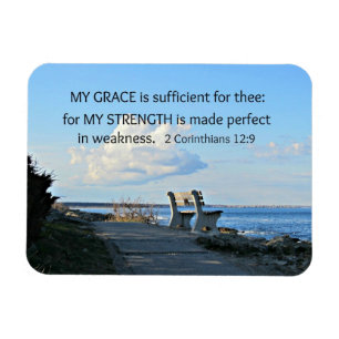 2 Corinthians 12:9 Min höghet räcker ... Magnet