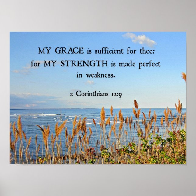 2 Corinthians 12:9 Min höghet räcker ... Poster (Framsidan)