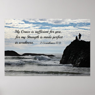 2 Corinthians 12:9 Min nåd räcker för dig. Poster