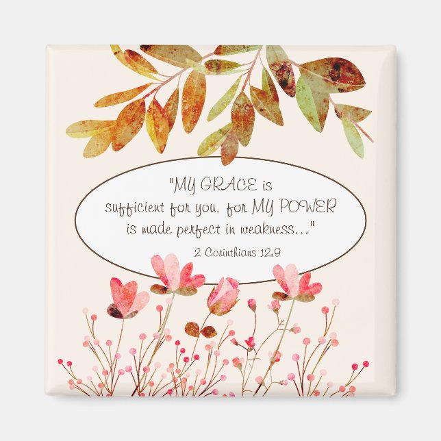 2 Corinthians 12:9 MY GRACE räcker för dig Magnet (Framsidan)