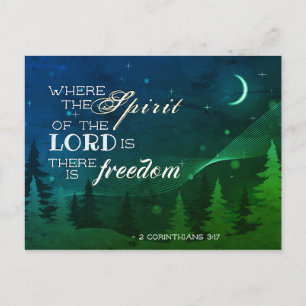 2 Corinthians 3:17 Där Herren har en själ Vykort