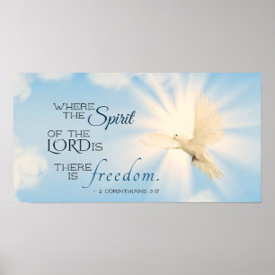 2 Corinthians 3:17 ...det finns Freedom Bible Vers Poster
