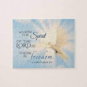 2 Corinthians 3:17 ...det finns Freedom Bible Vers Pussel
