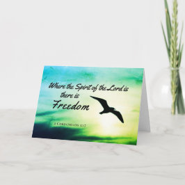 2 Corinthians 3:17 Freedom Bible Verse Kort