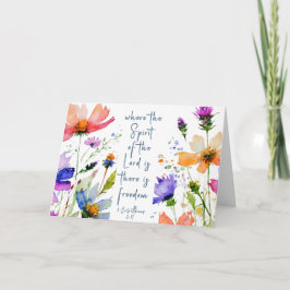 2 Corinthians 3:17 Freedom Bible Verse Kort