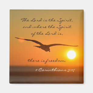 2 Corinthians 3:17 Freedom Bible Verse Magnet