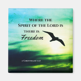 2 Corinthians 3:17 Freedom Bible Verse Magnet