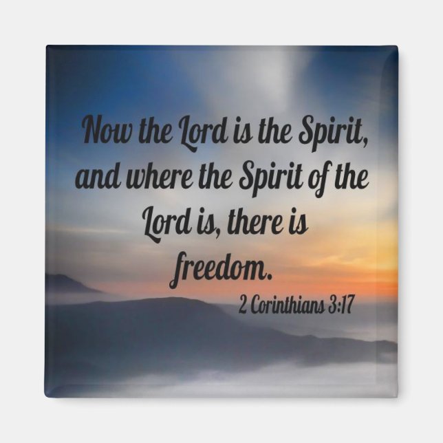 2 Corinthians 3:17 Magnet (Framsidan)