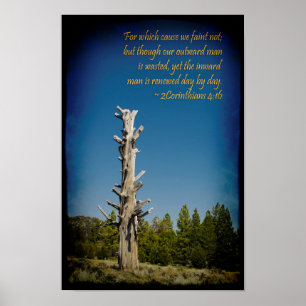 2 Corinthians 4:16 Black Gräns Poster