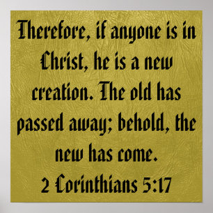 2 Corinthians 5:17 bibelsidig poster