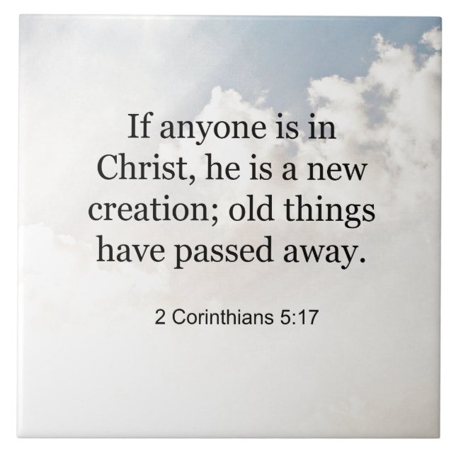 2 Corinthians 5:17, Bible verse Kakelplatta (Framsidan)