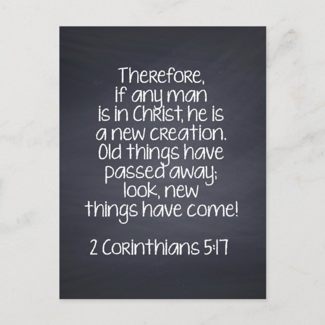 2 Corinthians 5:17 Bible Verse Vykort (Framsida)